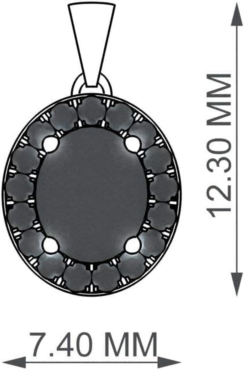 Natural and Certified Oval Cut Gemstone and Diamond Petite Necklace in 14K Solid Gold | 0.51 Carat Pendant with Chain