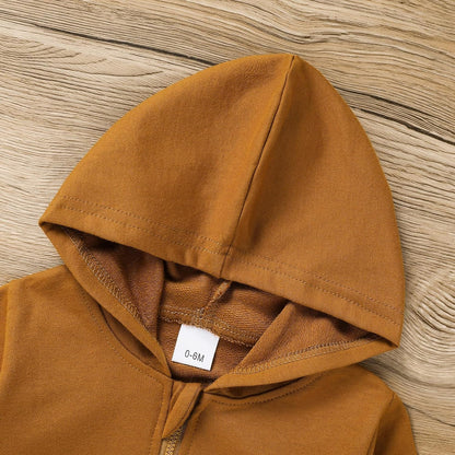 Toddler Baby Boy Fall Winter Hooded Clothes Baby Boy Hoodie Tops Letter Printed Long Sleeve Sweatshirt