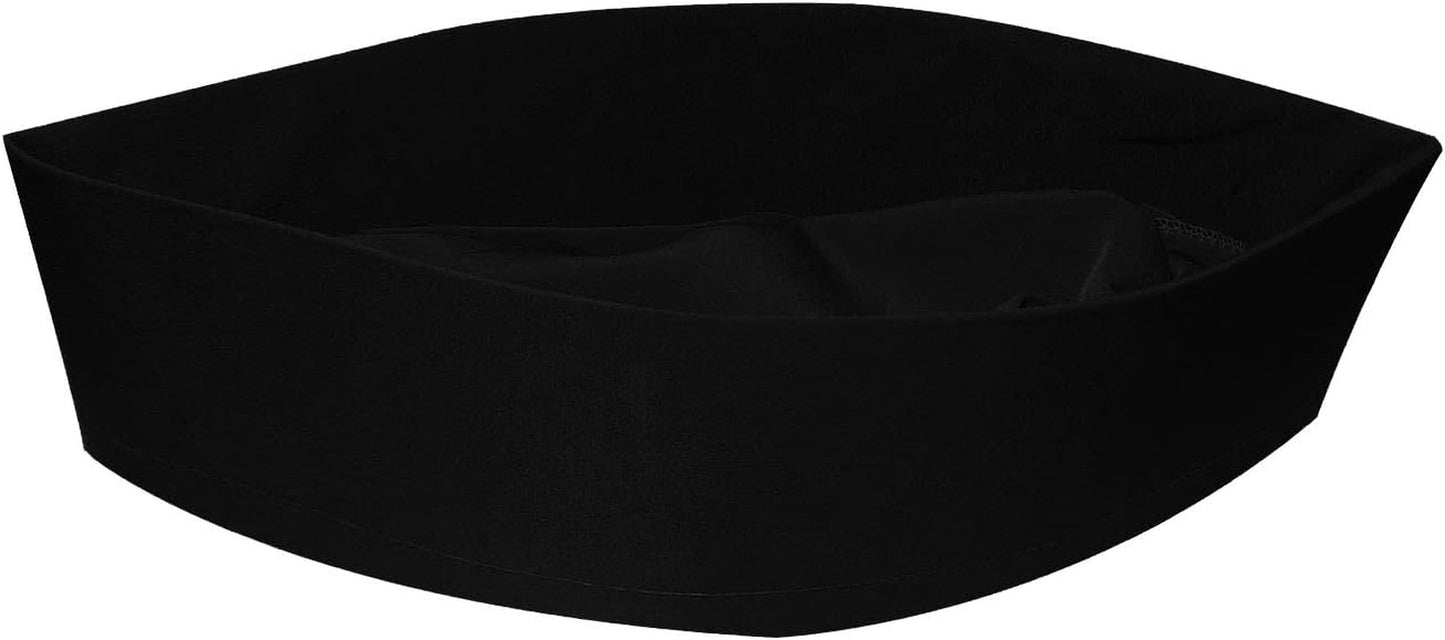1Pcs ian Kufi Koofi Kofi Topi Imam Cap Hat Plain Black Prayer Muslim Islamic Islam Mens Top Simple Stitch Design Fabric Skull Religious Ceremony Men Headwear Worship Soft Comfortable - WORLD TIME VISITS