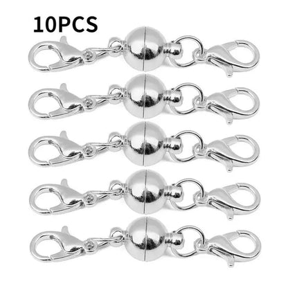 10/4 Pcs Magnetic Clasp DIY Jewelry Accessories Gold Necklace Bracelet Connector Hook Clasp Metal Silver