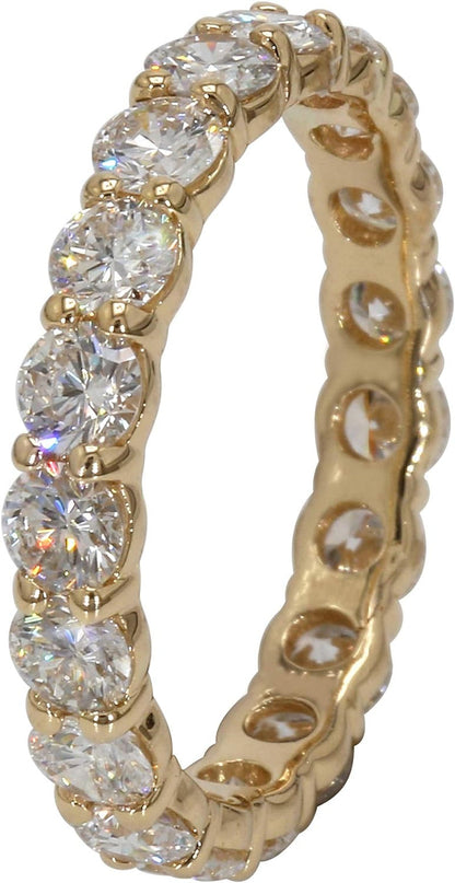 14K Yellow Gold Lab-Grown Diamond Eternity Wedding Band Ring (2.50 Cttw, I-J Color, VS2-SI1 Clarity)