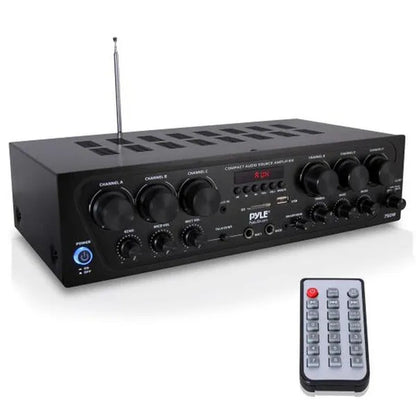 Pyle PTA62BT.5 Bluetooth Home Audio 750 Watt 6 Channel Amplifier Stereo Receiver (Open Box)