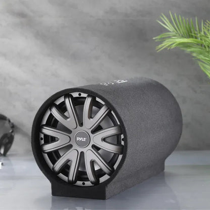 Pyle Car Audio 10 Inch 500W Carpeted Subwoofer Tube Speaker, Rear Vented Design