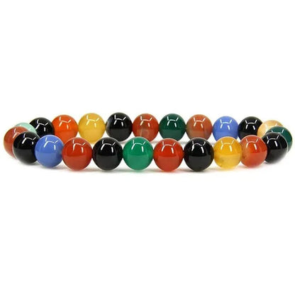 6mm 8mm Natural Stone Chakra Beaded Charm Bracelets Tiger Eye Amethyst Lapis Lazuli Healing Beads Bracelet Women Yoga Jewelry