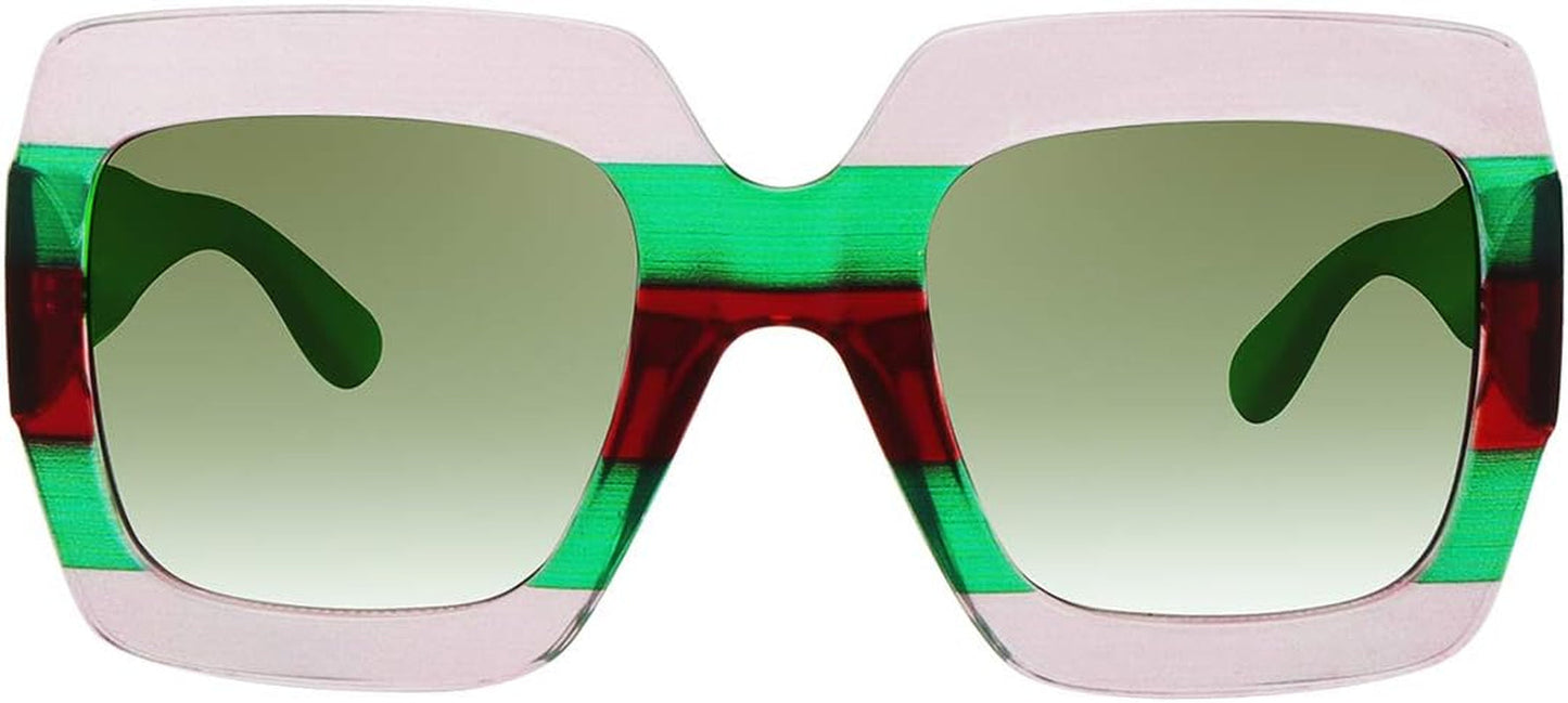 Oversized Square Sunglasses Womens Retro Shades Luxury Big Sun Glasses UV400 Protection S0178