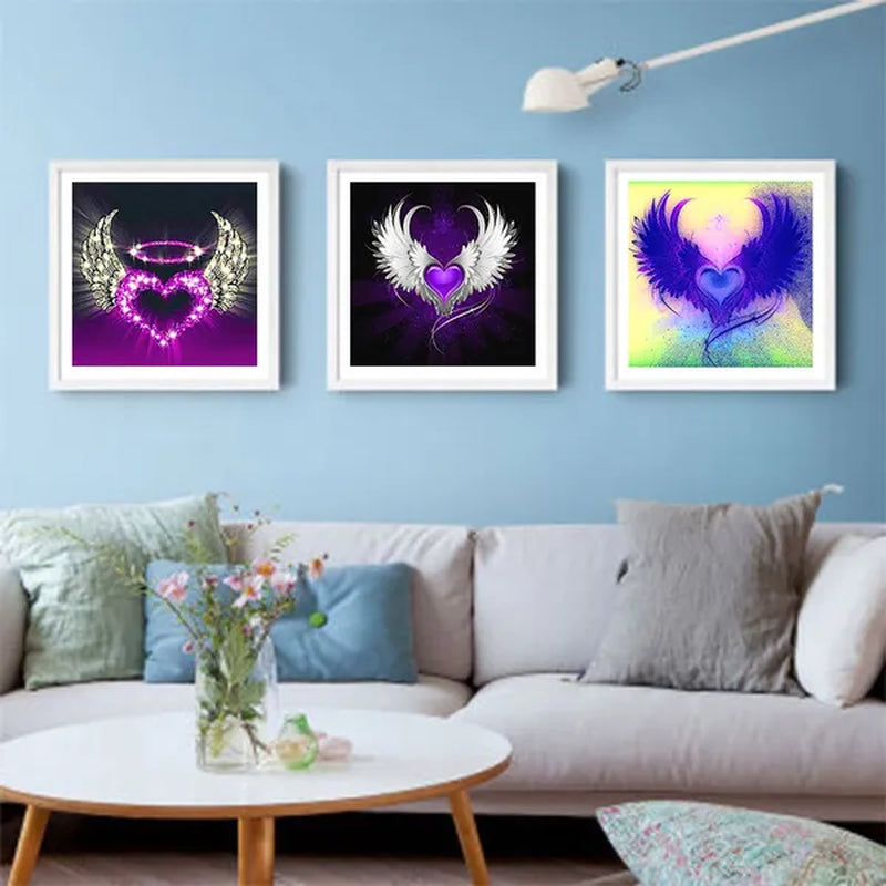 DIY 5D Diamond Painting Heart Full Drill with Number Kits Home Decor Wall Painting the Gift Arts and Crafts for Adults,Teenagers,The Old
