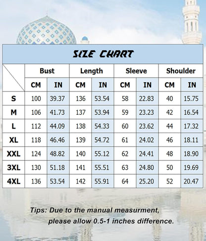 Womens Long Sleeve Ethnic Style Zipper Muslim Dresses Abaya with Hijabs