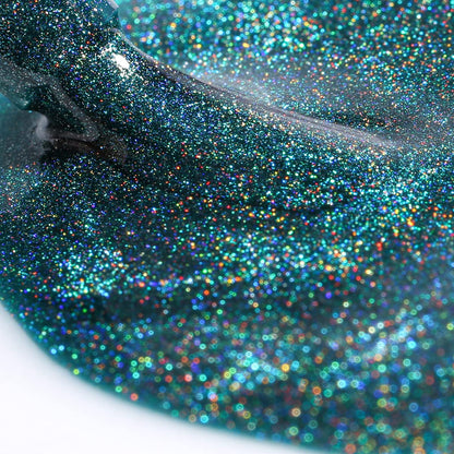 Holographic Gel Nail Polish Glitter: Led UV Gel Polish Sparkle Color Soak off Nail Art Gel DIY Design Manicure 1 PCS 8ML Green