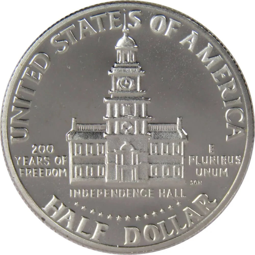 1976 S Kennedy Bicentennial Half Dollar Choice Proof Clad 50C US Coin Master Coins - WORLD TIME VISITS
