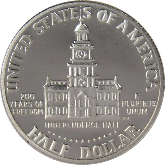 1976 S Kennedy Bicentennial Half Dollar Choice Proof Clad 50C US Coin Master Coins - WORLD TIME VISITS