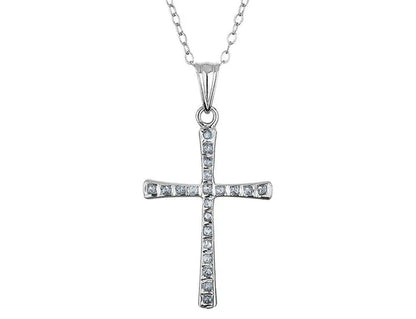 Sterling Silver Cross Pendant Necklace with Chain