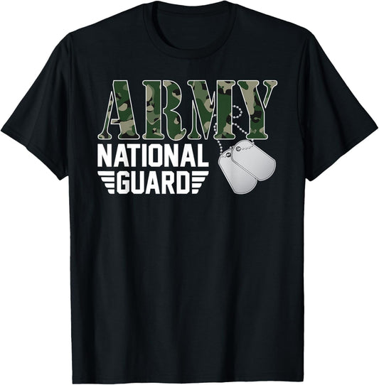 Proud Army National Guard Military Family Veteran Army T-Shirt