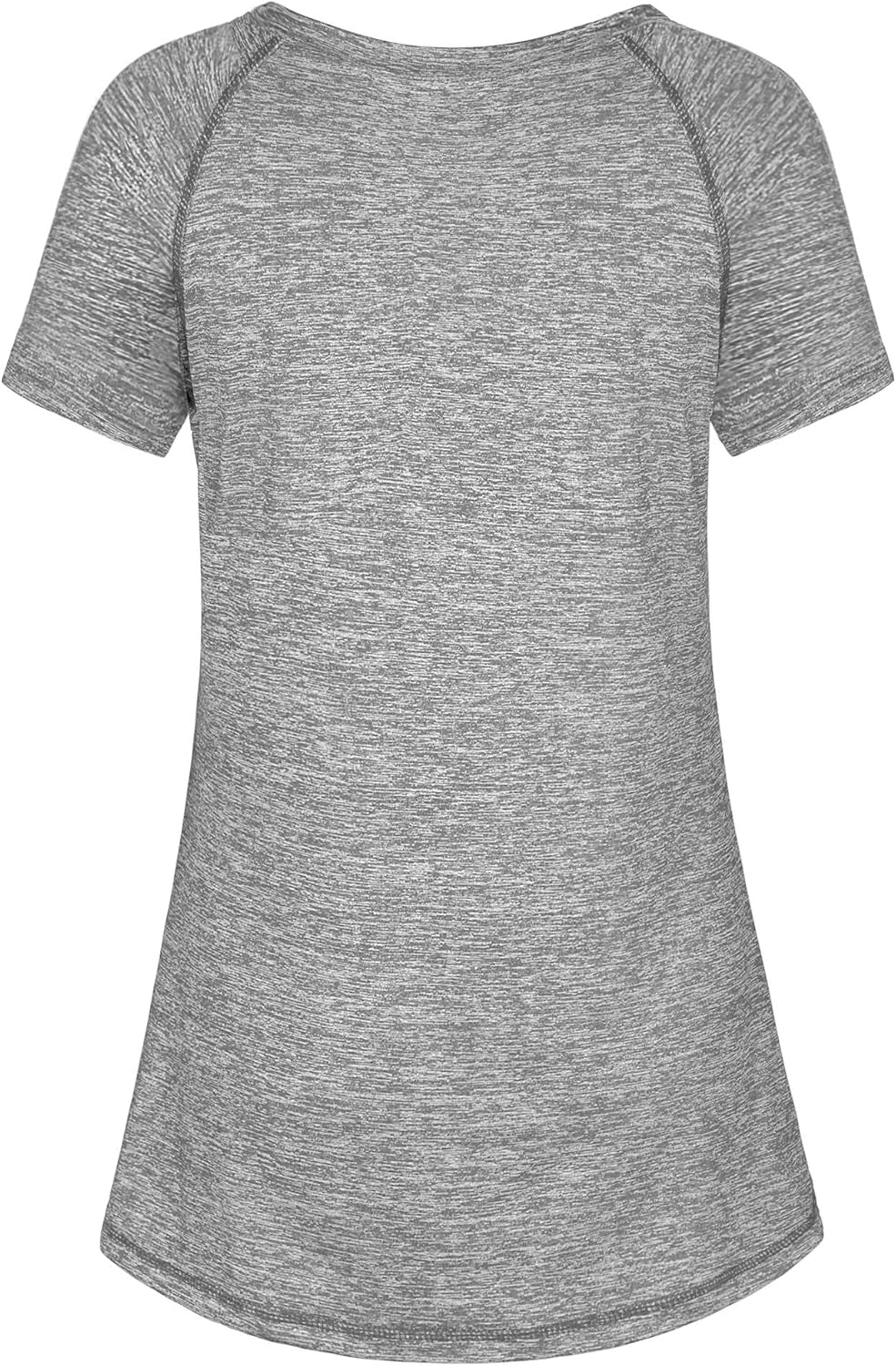Woman Raglan Sleeve round Neck Irregular Hem Yoga Workout Shirt Sizes M-3XL - WORLD TIME VISITS