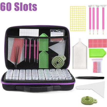 Diamond Painting Storage Box Container with Accessories Tools Kits for Beads Diamonds Rhinestones Storage
