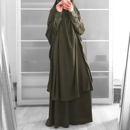 Women'S Muslim Prayer Dress Hijab Scarf Eid Prayer Jilbab Khimar Niqab Burka Abaya Maxi Islamic Arabian Modest Cardi Robe