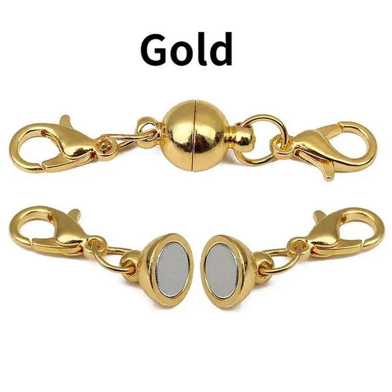 10/4 Pcs Magnetic Clasp DIY Jewelry Accessories Gold Necklace Bracelet Connector Hook Clasp Metal Silver