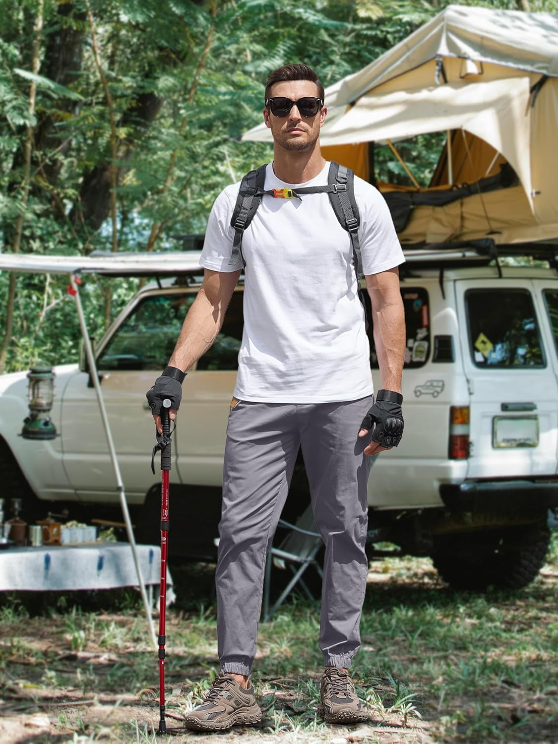 Joggers for Men Cotton Drawstring Chino Cargo Pants Hiking Outdoor Twill Track Jogger Sweatpants