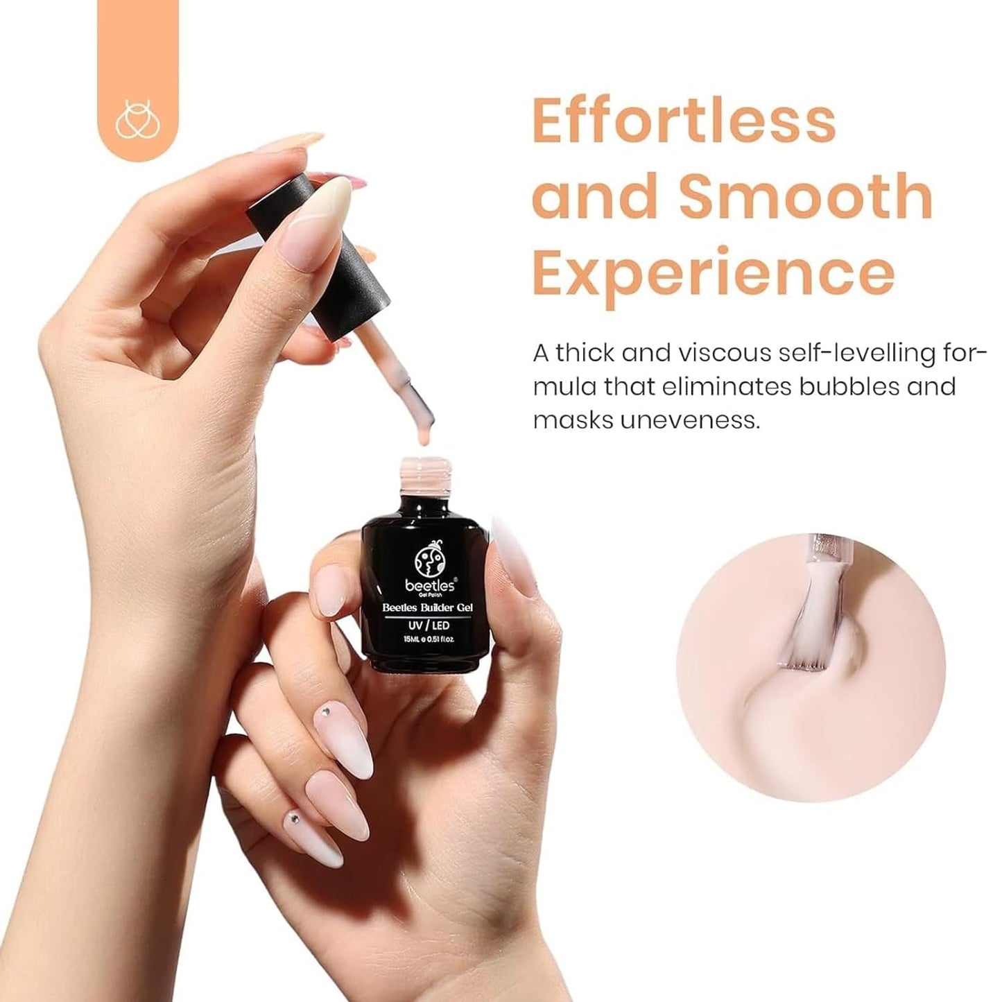 Beetles Builder Gel for Nails, 12 Colors 5 in 1 Milky White Pink Nude Neutral Pastle Nail Gel Polish Jelly Gel Extension Gel Strengthener Gel Cover Gel Apex Builder UV Nail Gel Gift for Women