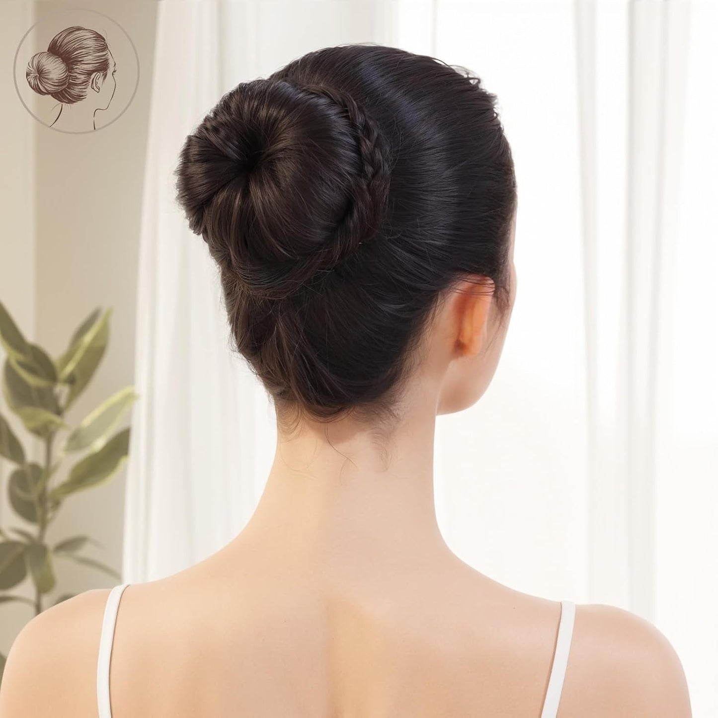 50PCS Spiral Hair Pins, Spin Pins Non-Scratch round Tips, Twist Screw Hair Pin for Women Bun Hair Style DIY, Spiral Bobby Pins Black