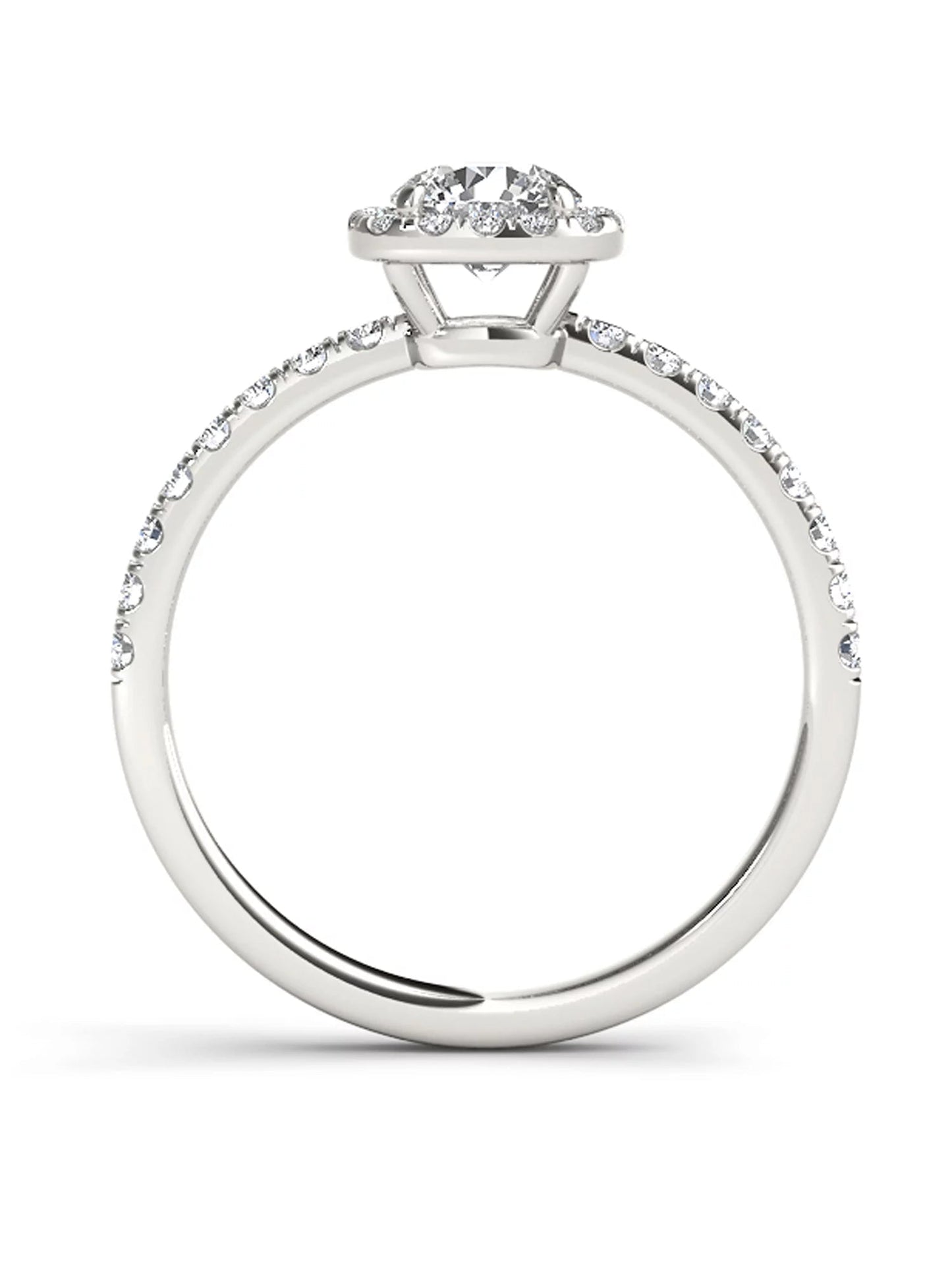 1Ct TDW Diamond 14K White Gold Halo Engagement Ring (H-I, I2)