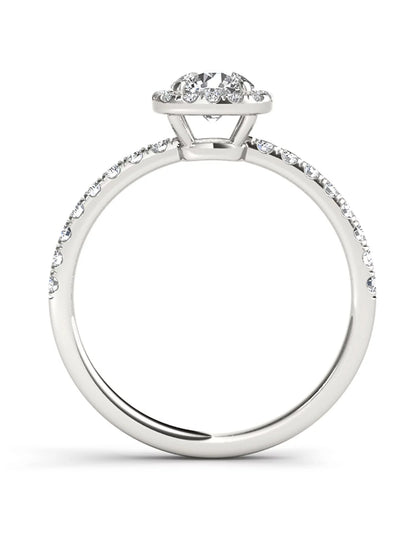 1Ct TDW Diamond 14K White Gold Halo Engagement Ring (H-I, I2)