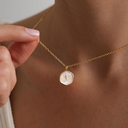 Cross Necklace for Women-Dainty Simple 14K Gold Plated Cross Pendant Cute Necklaces for Women Jewelry