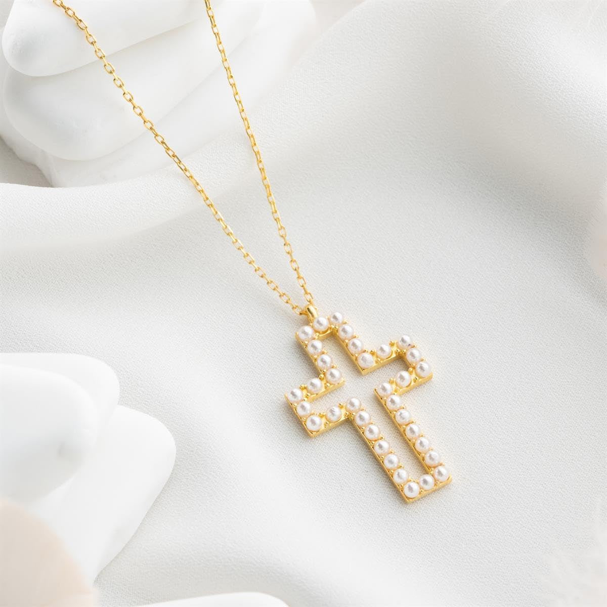 925 Sterling Silver Necklace for Women, Cross Necklace for Women and Girls Genuine Gems Zircon, Birthday and Christmas Jewelry Gift