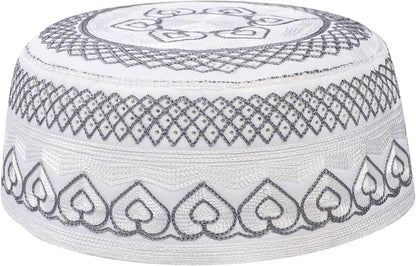 Muslim Prayer Kufi Hat for Men Boys Islamic Beanie Skull Cap Prayer Headwear Embroidery Kofia Topi Sun Hat Ramadan Eid Gift