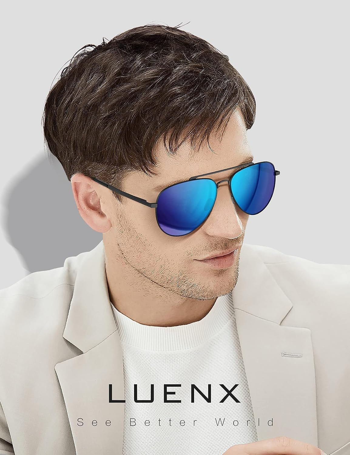 Aviator Sunglasses for Men Women Polarized Driving Classic Shades - UV 400 Protection with Accessories 60MM