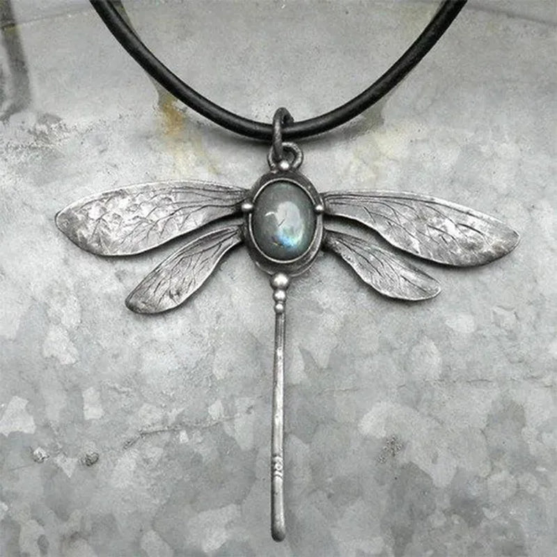 Fashion Jewelry Women Dragonfly CZ Pendant Necklace Fit Xmas Gift