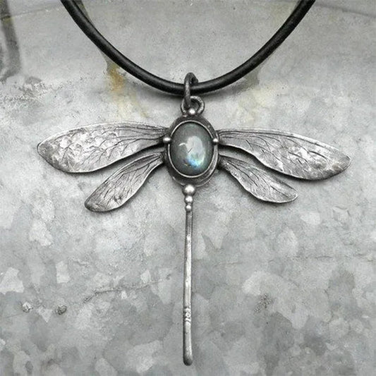 Fashion Jewelry Women Dragonfly CZ Pendant Necklace Fit Xmas Gift