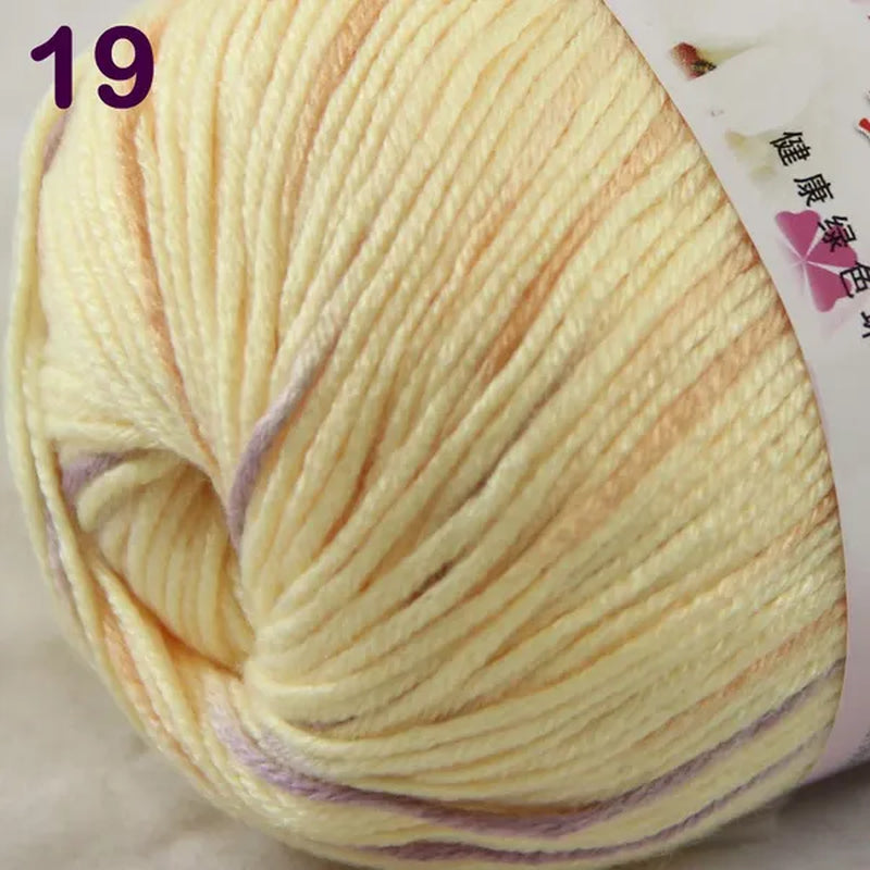 Sale New 300G/882Y Soft Cashmere Silk Wool Hand Knitting Baby Yarn Yellow Purple 1819 - WORLD TIME VISITS