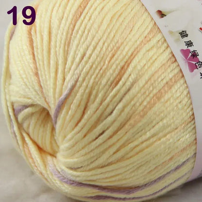 Sale New 300G/882Y Soft Cashmere Silk Wool Hand Knitting Baby Yarn Yellow Purple 1819 - WORLD TIME VISITS