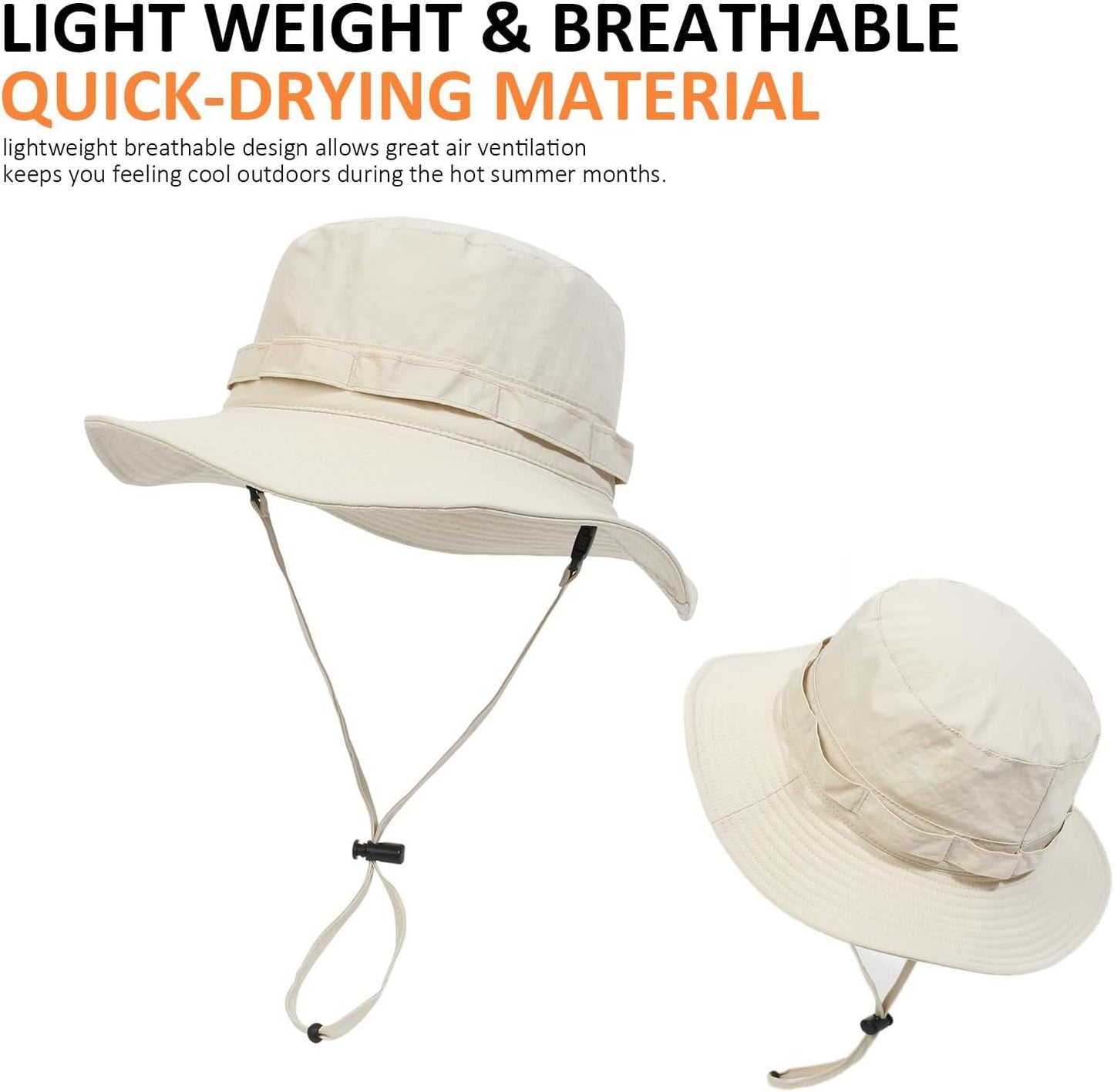 Outdoor Quick-Drying Sun Hat for Men, Summer Man Foldable Sun Protection Wide Brim Sun Hats Bucket Hats Beach Hat UPF 50+