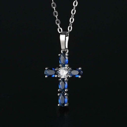 Cross Pendant Necklace Gold Plated Opal Pendant/Mystic Topaz Gemstone Pendant Criss Jewelry