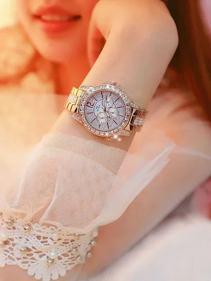 Fashion Women Watches Luxury Brand Watch Bracelet Quartz Diamond Rose Gold Ladies Wrist Watches For Women Wristwatch montre femme