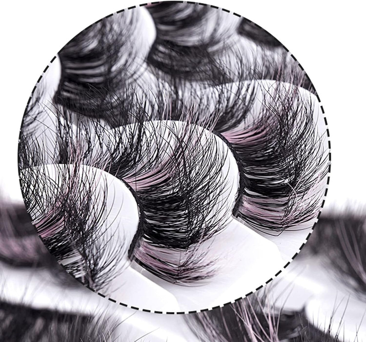 Colored Eyelashes Fluffy Eye Lashes 20 Pairs Russian Strip Lashes D Curl Strip Lashes Look like Extensions 3D Natural Wispy Cat Eye Lashes,Purple