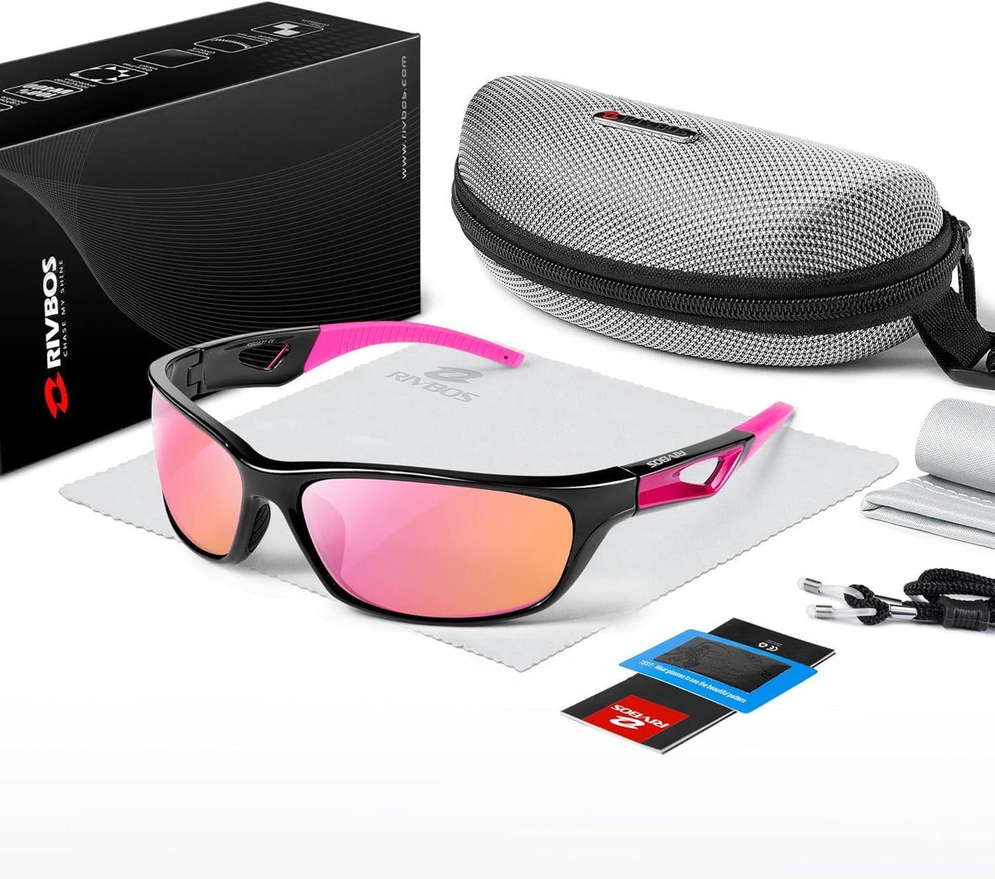Polarized Sports Sunglasses Driving Sun Glasses Shades for Men Women Tr90 Frame for Cycling Fishing Running RB831