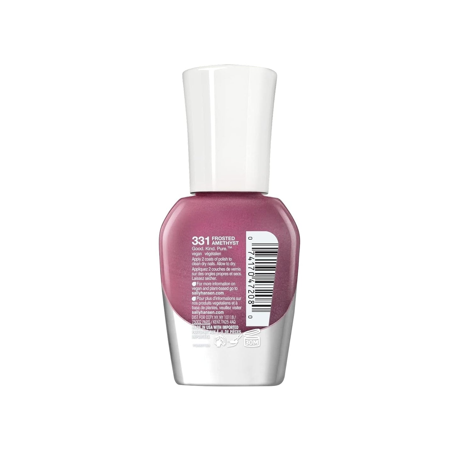 Good.Kind.Pure Nail Polish, Frosted Amethyst, Pack of 1, Packaging May Vary
