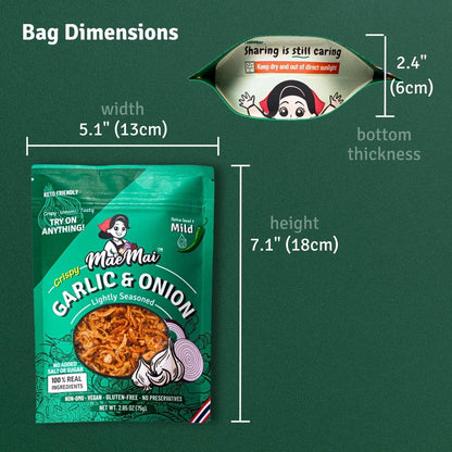 MILD Spice - Non-Oily Chili Crisp Topper, Rice Seasoning, Ramen Topper, Furikake | Umami Onion & Garlic Flakes | 2.65Oz (75G)