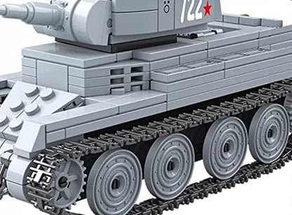 Military Themed WW2 Building Blocks Tank Sets for World War 2 Brick Building Enthusiats (BT-7 Tank)