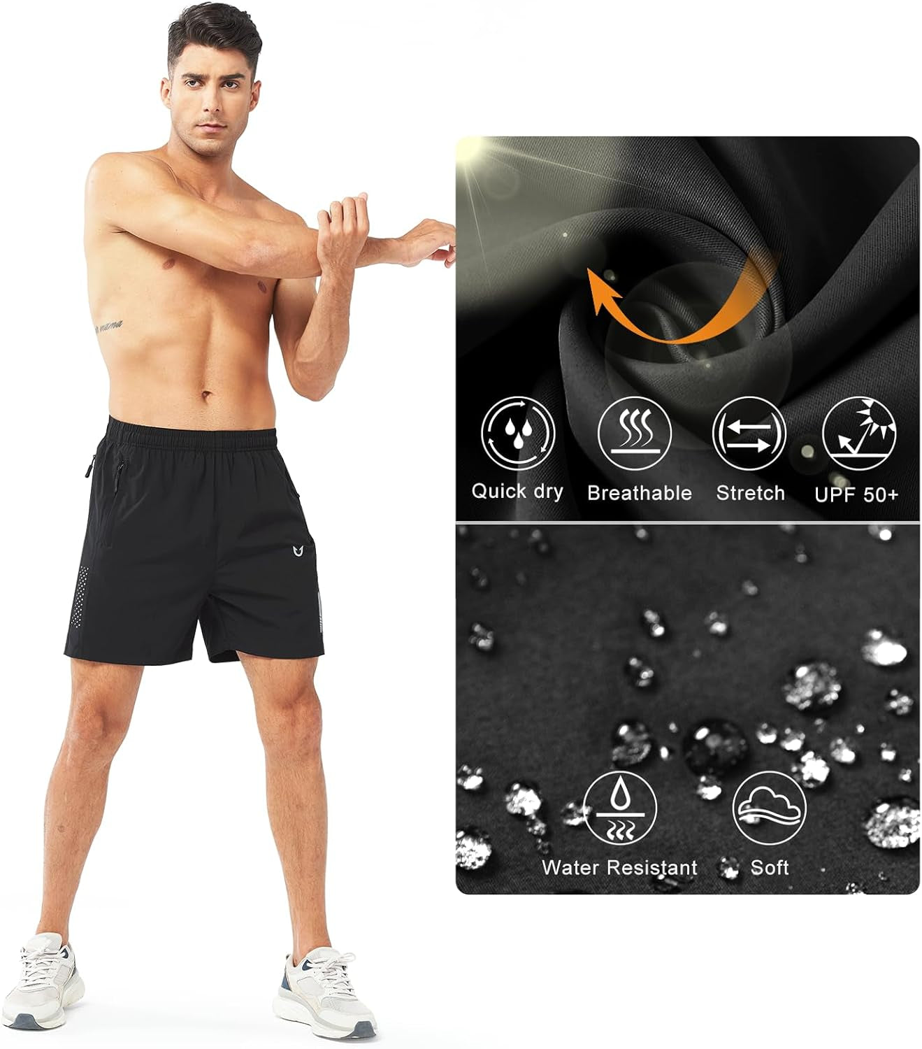 Men'S Athletic Running Shorts Quick Dry Workout Shorts 7"/ 5"/ 9" Lightweight Sports Gym Basketball Shorts Hiking