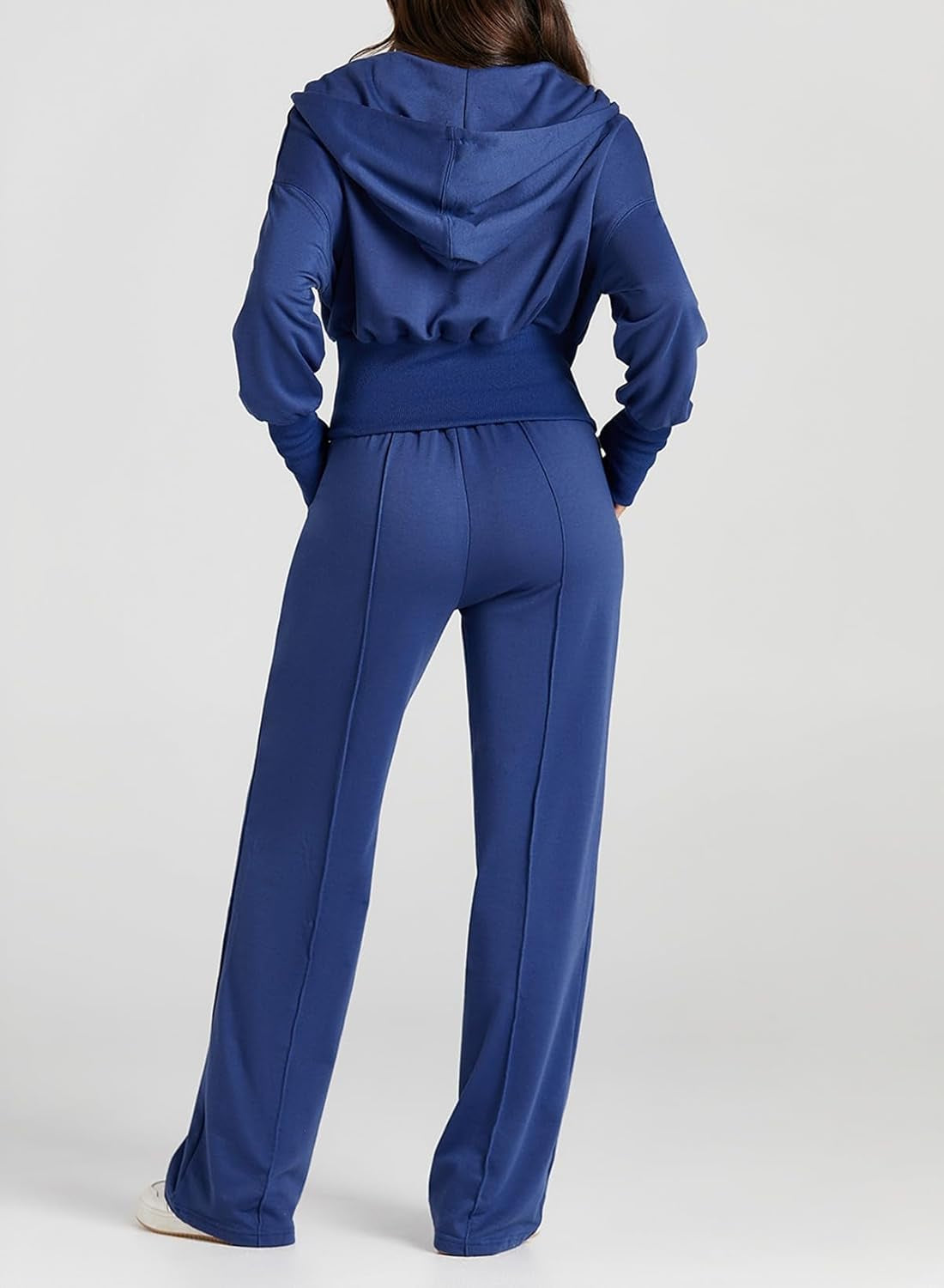 Womens 2 Piece Casual Outfit Workout Hoodie Sweatsuits with Sweatpant Travel Airport Track Suits Lounge Sets
