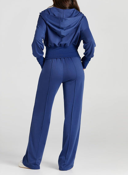 Womens 2 Piece Casual Outfit Workout Hoodie Sweatsuits with Sweatpant Travel Airport Track Suits Lounge Sets