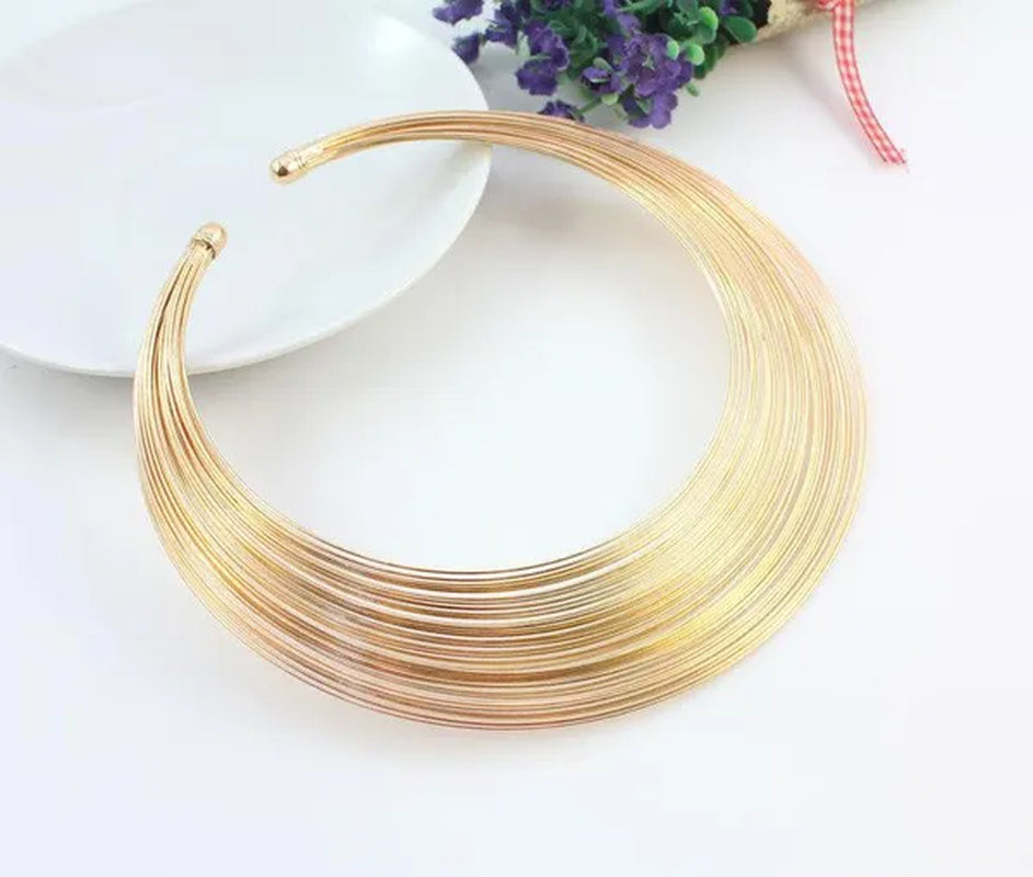 Fashion Necklace Earrings Bangle African Costume Gold/S Plated Jewelry Sets