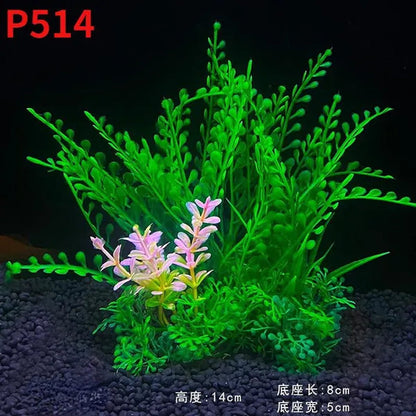 1Pcs Artificial Aquarium Decor Plants Water Weeds Ornament Aquatic Plant Fish Tank Grass Decoration Accessories