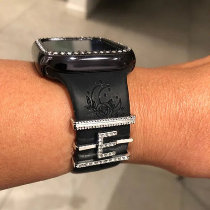 For Apple Watch Band Metal Charms Decorative Ring Diamond Ornament Smart Watch Strap for Iwatch Bracelet Watch Band Ornament