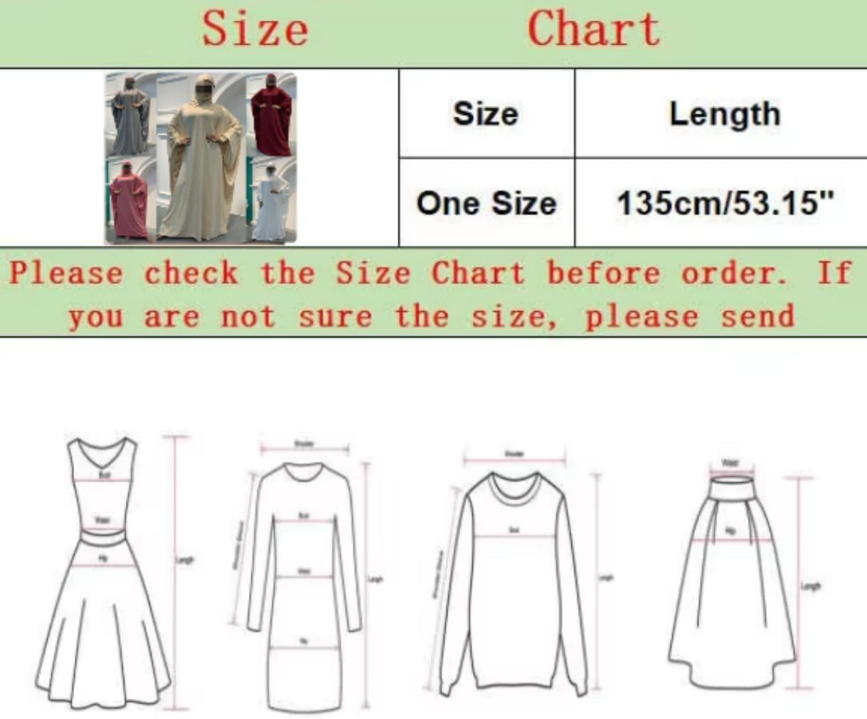 Women'S Muslim Dress One Piece Prayer with Hijab Full Length Dress Abaya Dubai Islam Robe Turkey Caftan