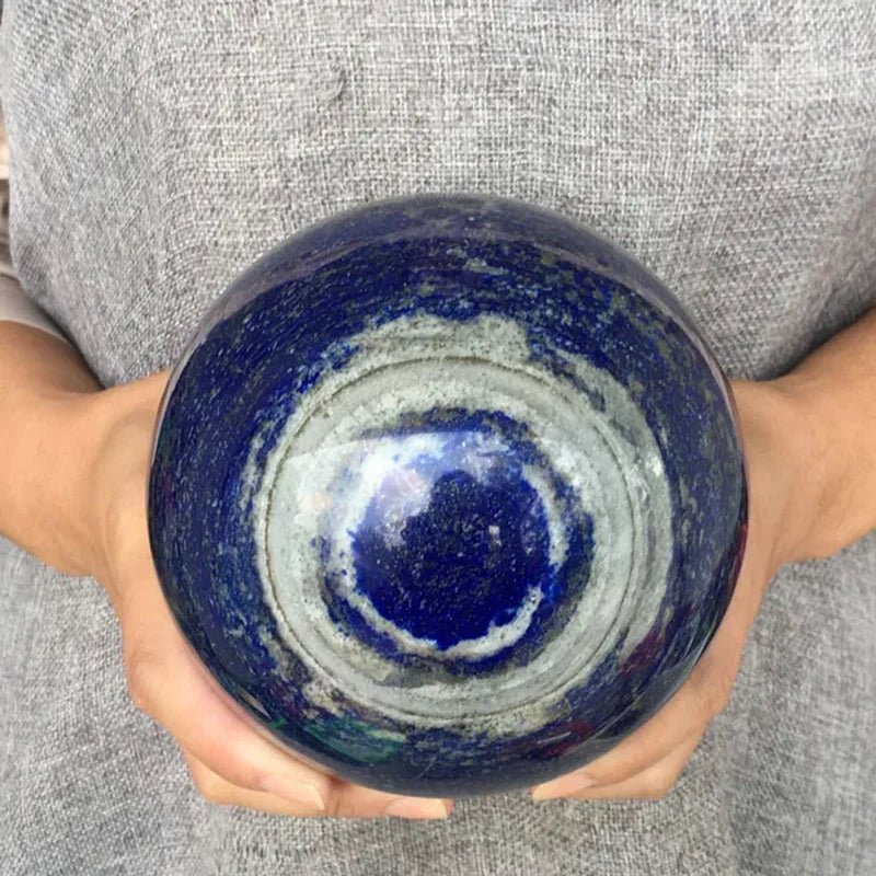 1KG+ Natural Lapis Lazuli Sphere Rock Quartz Crystal Ball Reiki Healing