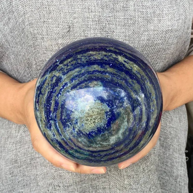 1KG+ Natural Lapis Lazuli Sphere Rock Quartz Crystal Ball Reiki Healing